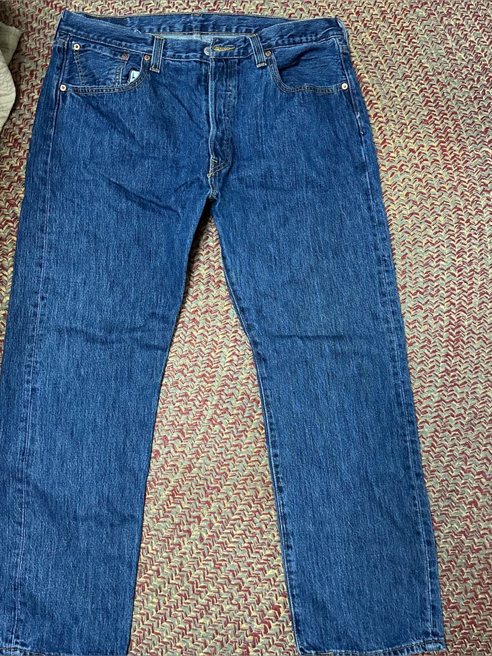 Levi's Men's Dark Blue Straight-Leg Denim Jeans